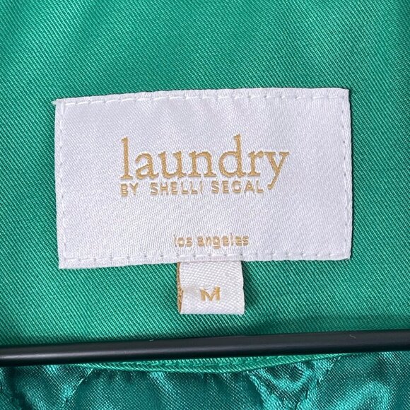 Laundry by Shelli Segal Green Moto Jacket – Size Medium - Picture 4 of 9